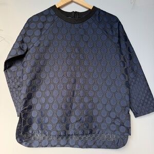 Madewell Navy Polka Dot Top